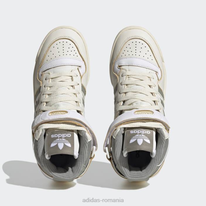 Adidas forum 84 hi pantofi albi femei pietriș alb/argintiu 2JBN8564