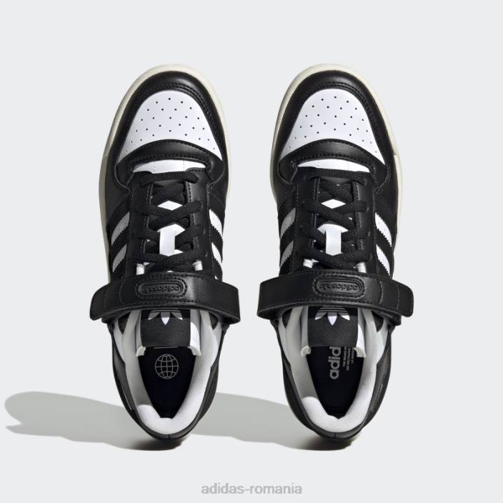 Adidas forum pantofi jos negri femei alb negru 2JBN16153