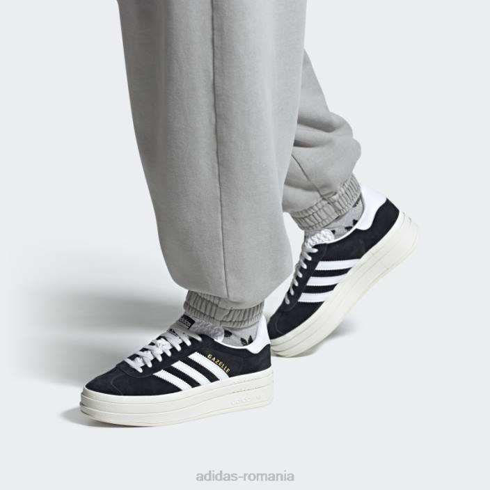Adidas gazelle bold pantofi negri femei alb negru 2JBN8425