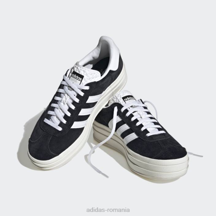 Adidas gazelle bold pantofi negri femei alb negru 2JBN8425