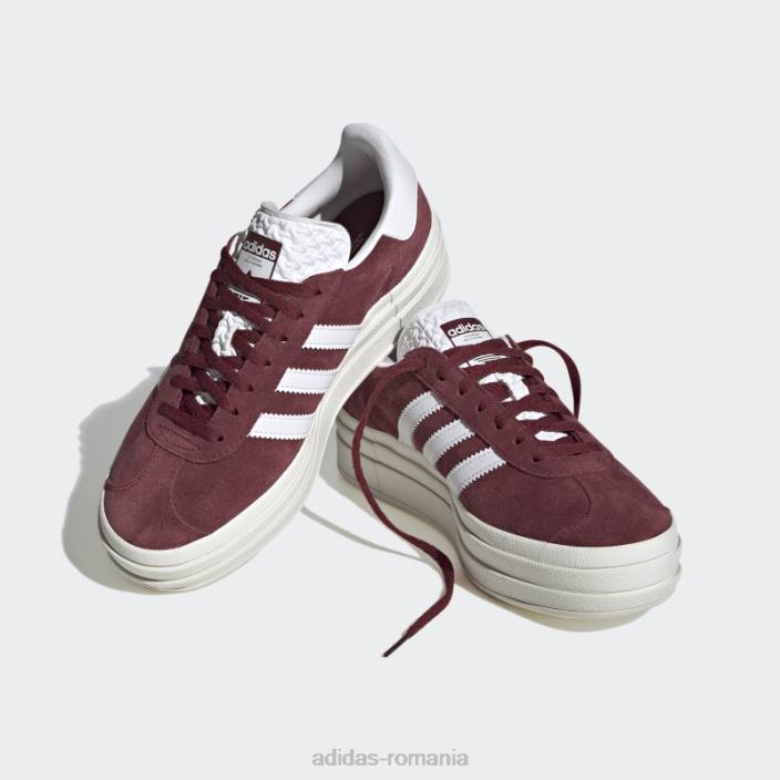 Adidas gazelle roșii pantofi îndrăzneți adidas femei rosu alb 2JBN2055