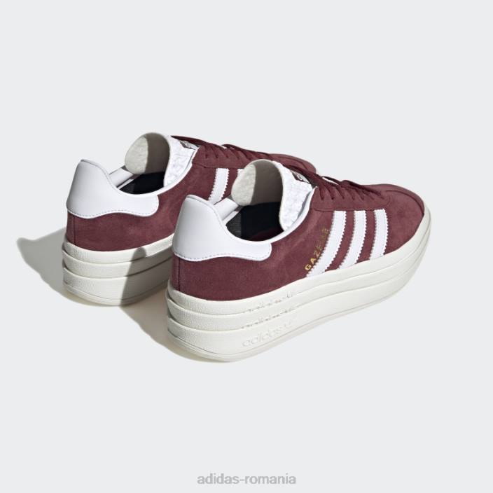 Adidas gazelle roșii pantofi îndrăzneți adidas femei rosu alb 2JBN2055