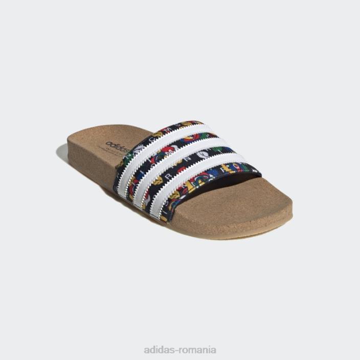 Adidas negru bogat mnisi adilette diapozitive adidas femei negru/alb/culoare furnizor 2JBN16233