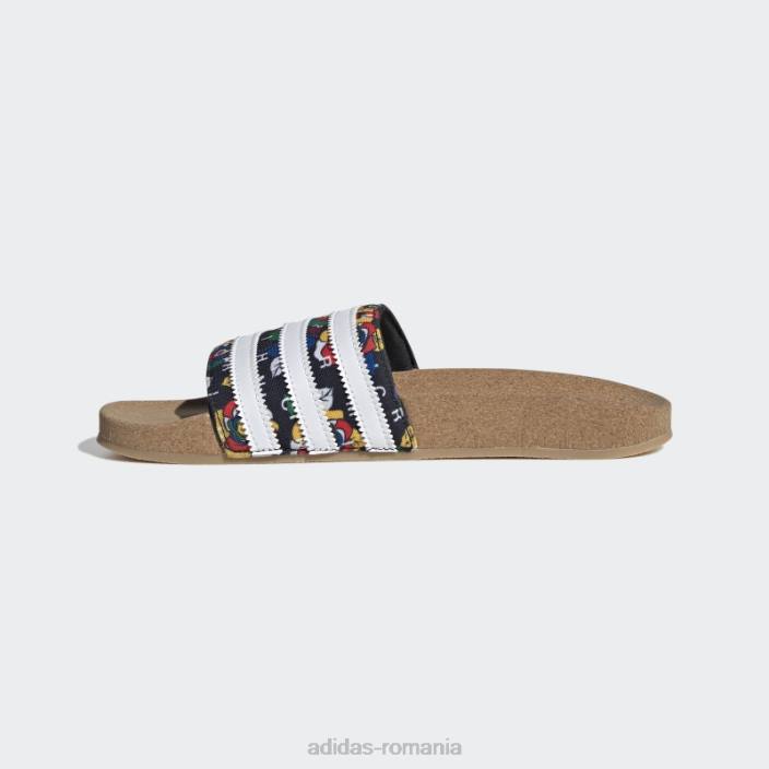 Adidas negru bogat mnisi adilette diapozitive adidas femei negru/alb/culoare furnizor 2JBN16233