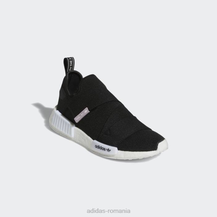 Adidas nmd-r1 pantofi albi femei alb negru 2JBN8296