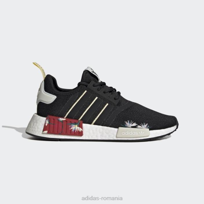 Adidas nmd-r1 thebe magugu pantofi negri femei negru/galben/rosu 2JBN8653