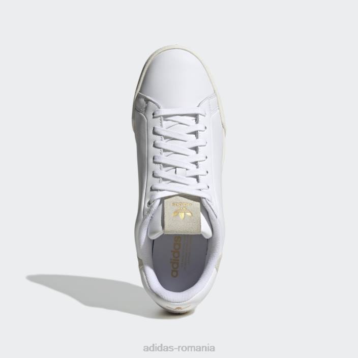 Adidas pantofi alb court tourino rf adidas femei alb/auriu metalic 2JBN16209