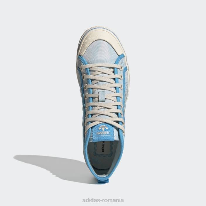Adidas pantofi albi cu platformă nizza mid eleganti femei albastru/pantone/alb 2JBN1953
