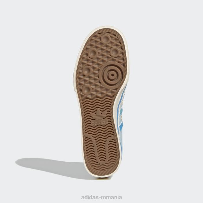 Adidas pantofi albi cu platformă nizza mid eleganti femei albastru/pantone/alb 2JBN1953
