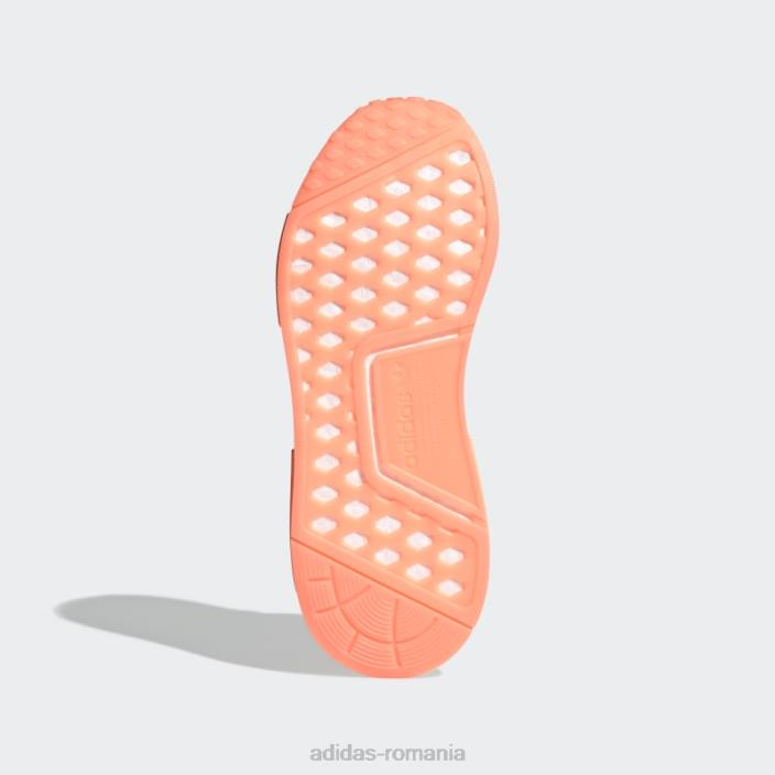 Adidas pantofi albi nmd-r1 eleganti femei negru/portocaliu fascicul/alb 2JBN16248