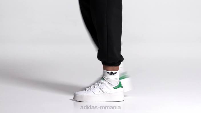 Adidas pantofi albi stan smith excelenti femei alb/verde 2JBN8302