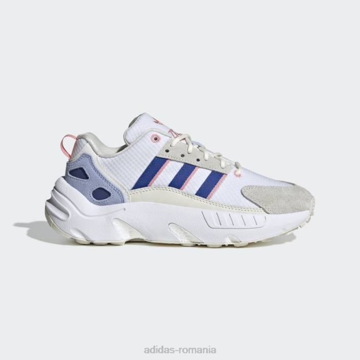 Adidas pantofi albi zx 22 boost femei alb/albastru regal 2JBN16271