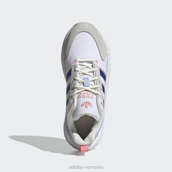 Adidas pantofi albi zx 22 boost femei alb/albastru regal 2JBN16271