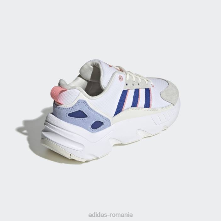 Adidas pantofi albi zx 22 boost femei alb/albastru regal 2JBN16271