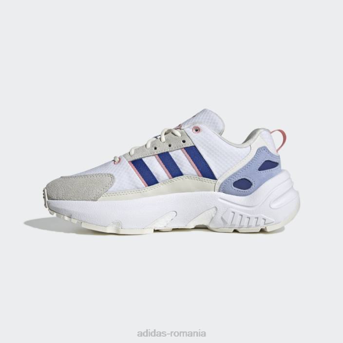 Adidas pantofi albi zx 22 boost femei alb/albastru regal 2JBN16271
