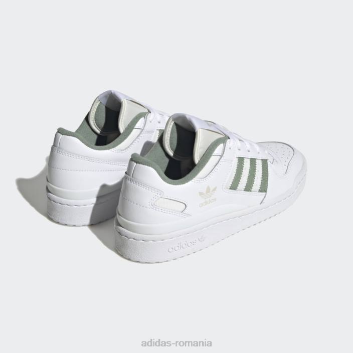 Adidas pantofi clasici albi eleganti forum low femei alb/verde argintiu 2JBN16350