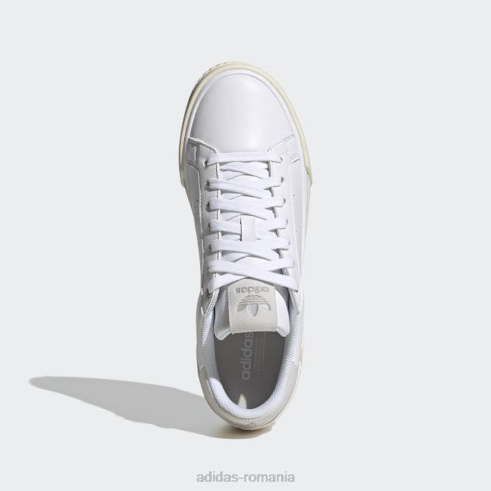Adidas pantofi court tourino albi femei alb/gri 2JBN16249