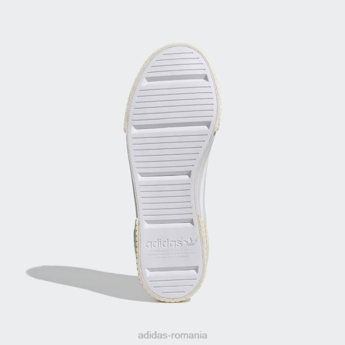 Adidas pantofi court tourino albi femei alb/gri 2JBN16249