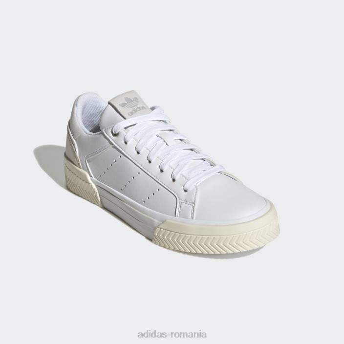 Adidas pantofi court tourino albi femei alb/gri 2JBN16249