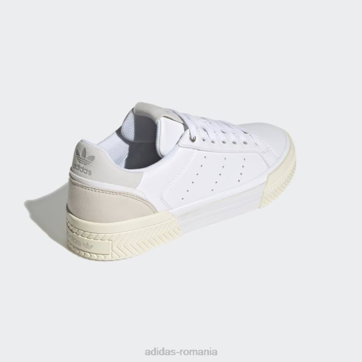 Adidas pantofi court tourino albi femei alb/gri 2JBN16249