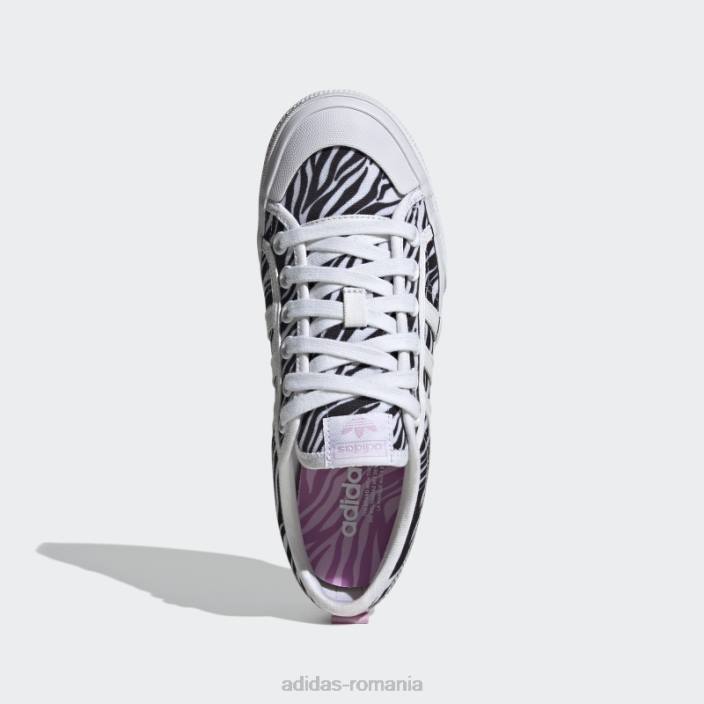 Adidas pantofi cu platformă lila nizza femei alb/liliac/negru 2JBN8738