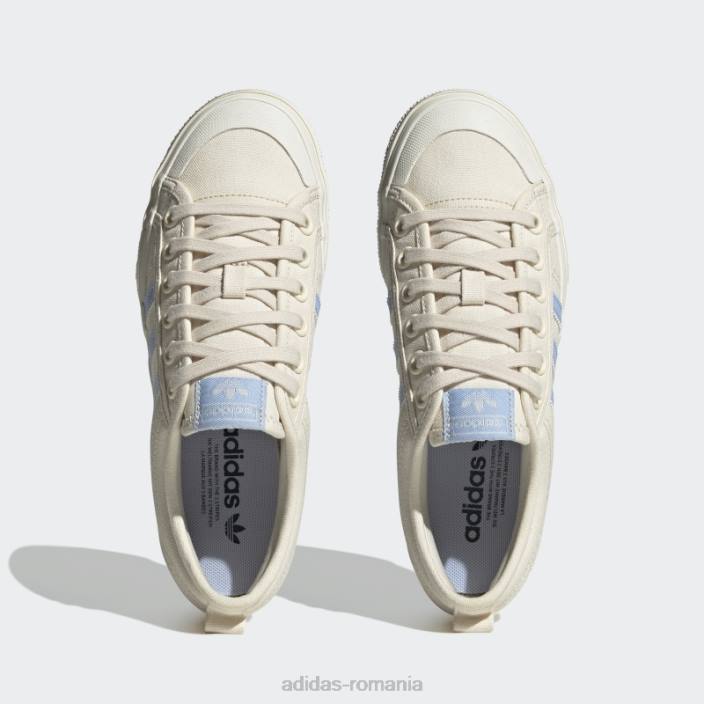 Adidas pantofi cu platformă nizza albastru zori femei zori alb/albastru 2JBN15860