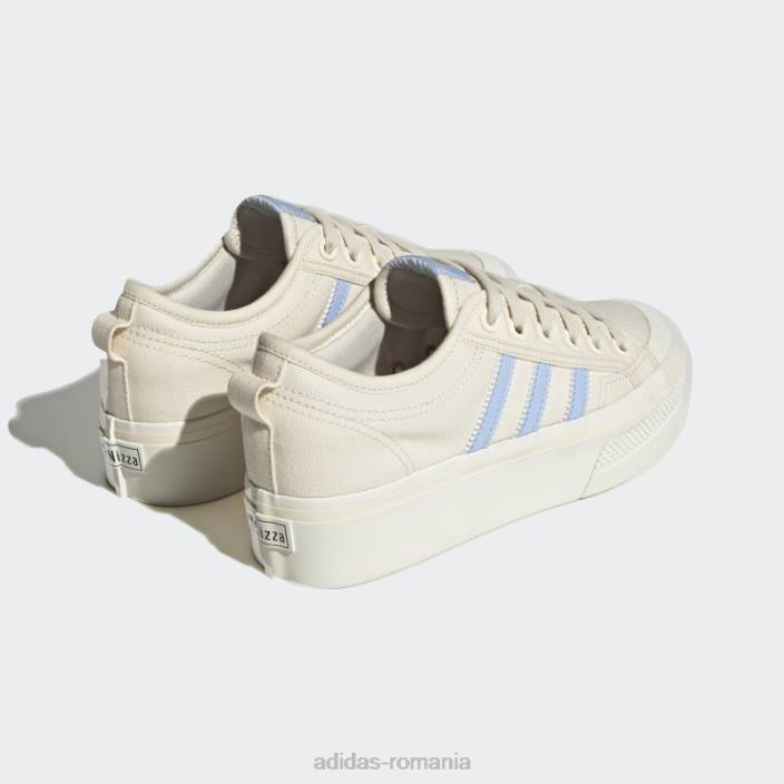 Adidas pantofi cu platformă nizza albastru zori femei zori alb/albastru 2JBN15860
