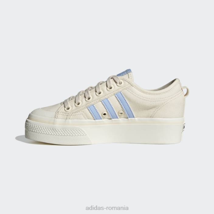Adidas pantofi cu platformă nizza albastru zori femei zori alb/albastru 2JBN15860