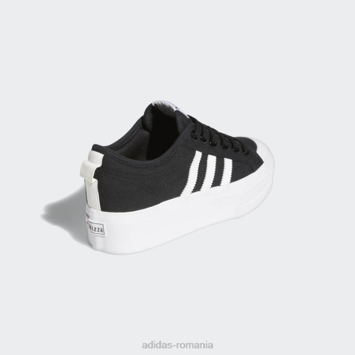 Adidas pantofi cu platformă nizza albi femei alb negru 2JBN8320