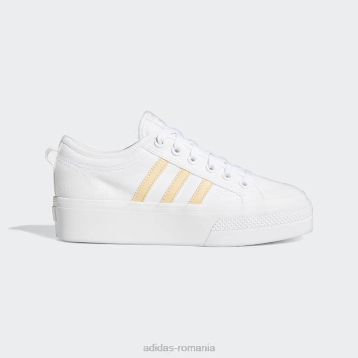 Adidas pantofi cu platformă nizza chihlimbar femei alb/chihlimbar/roz 2JBN16167