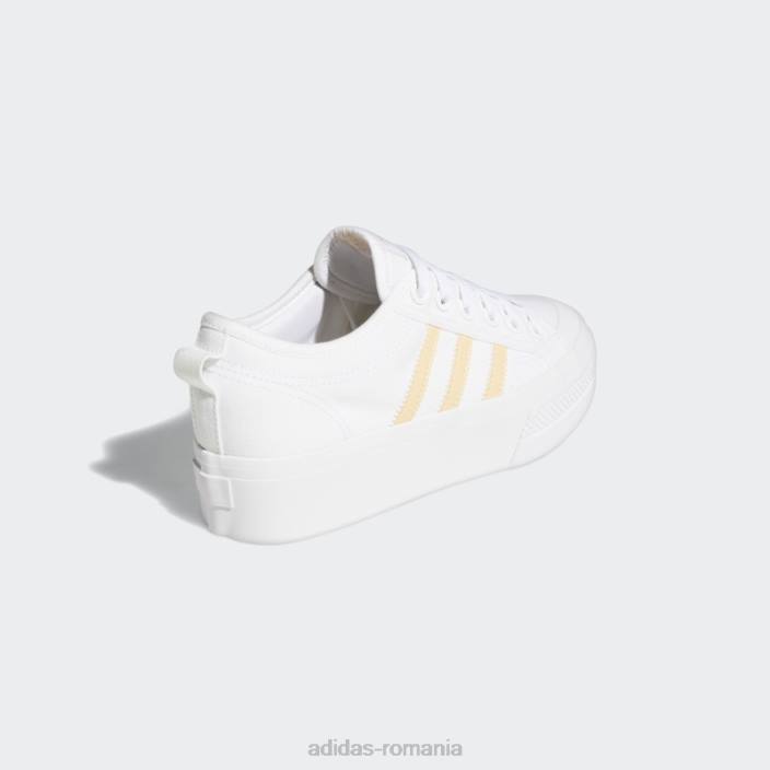 Adidas pantofi cu platformă nizza chihlimbar femei alb/chihlimbar/roz 2JBN16167