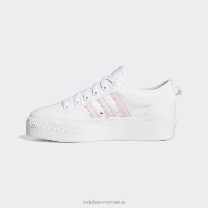 Adidas pantofi cu platformă nizza chihlimbar femei alb/chihlimbar/roz 2JBN16167