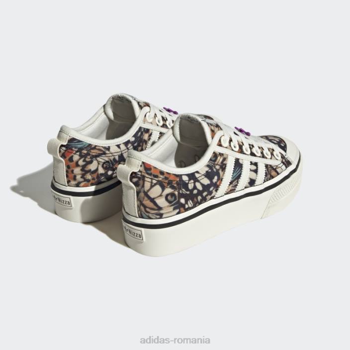 Adidas pantofi cu platformă nizza violet șoc femei alb/mov de șoc 2JBN8600