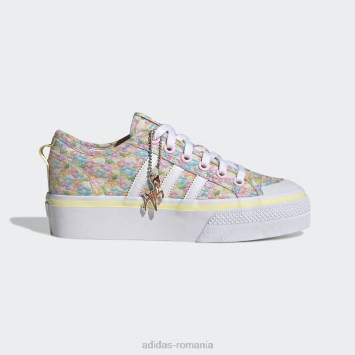 Adidas pantofi cu platforma nizza disney roz femei roz/alb/calvi 2JBN2203