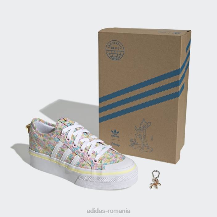 Adidas pantofi cu platforma nizza disney roz femei roz/alb/calvi 2JBN2203