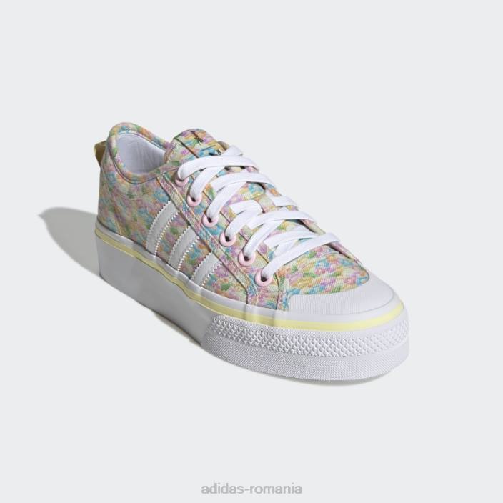 Adidas pantofi cu platforma nizza disney roz femei roz/alb/calvi 2JBN2203