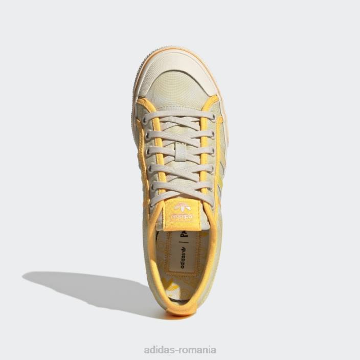 Adidas pantofi cu platforma nizza galben adidas femei nuanță galben/portocaliu/alb 2JBN510
