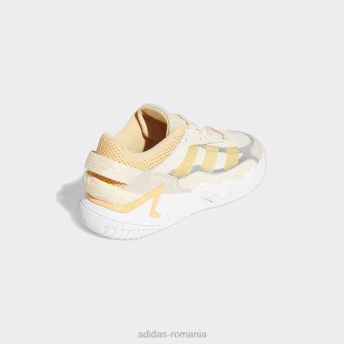 Adidas pantofi ecru tint niteball 2.0 femei nuanță ecru/chihlimbar/alb 2JBN16264