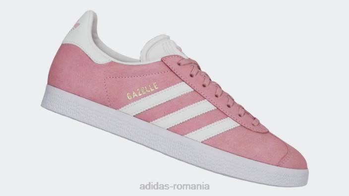 Adidas pantofi gazele albe femei alb/roz strălucitor/auriu metalic 2JBN15850