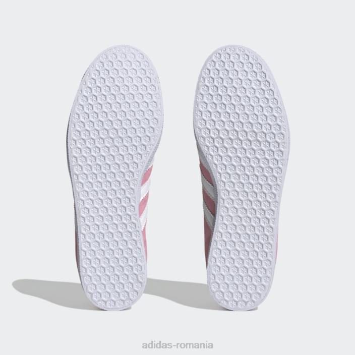 Adidas pantofi gazele albe femei alb/roz strălucitor/auriu metalic 2JBN15850