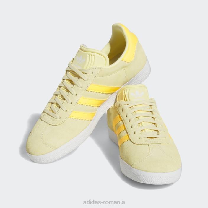 Adidas pantofi gazele galbene femei galben/auriu/alb 2JBN15857