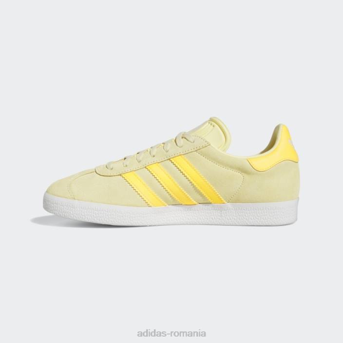 Adidas pantofi gazele galbene femei galben/auriu/alb 2JBN15857