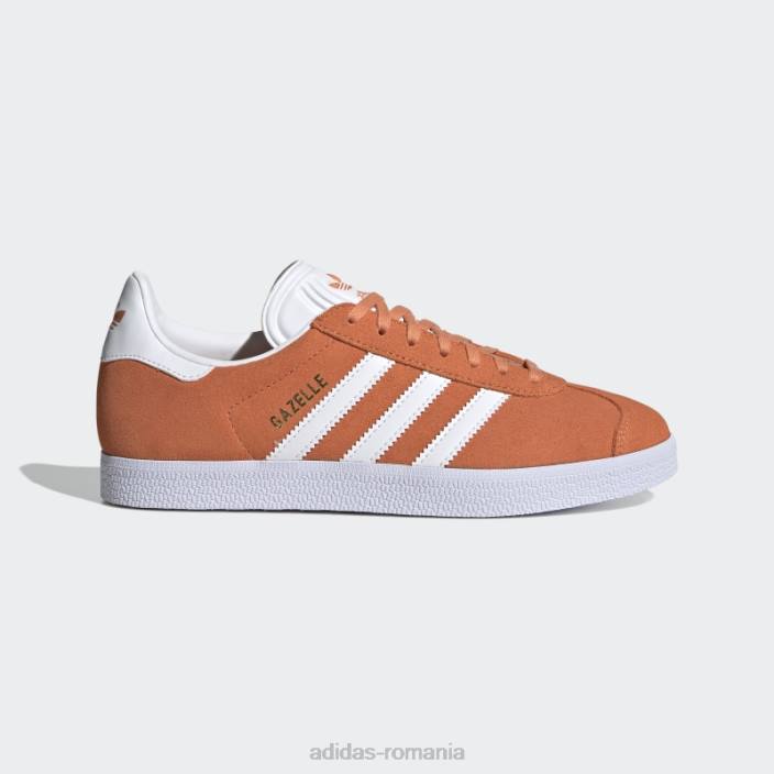 Adidas pantofi gazelle portocalii femei portocaliu/alb/auriu metalic 2JBN8371