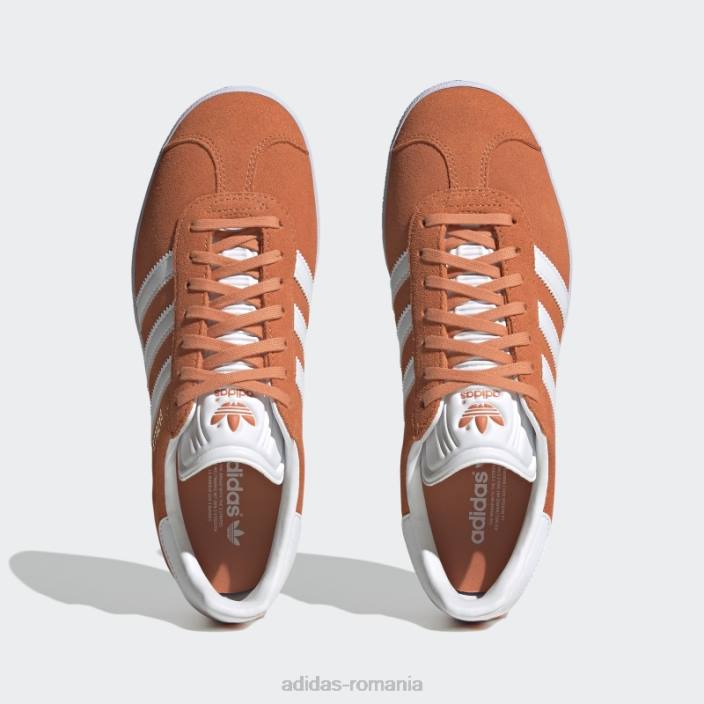 Adidas pantofi gazelle portocalii femei portocaliu/alb/auriu metalic 2JBN8371