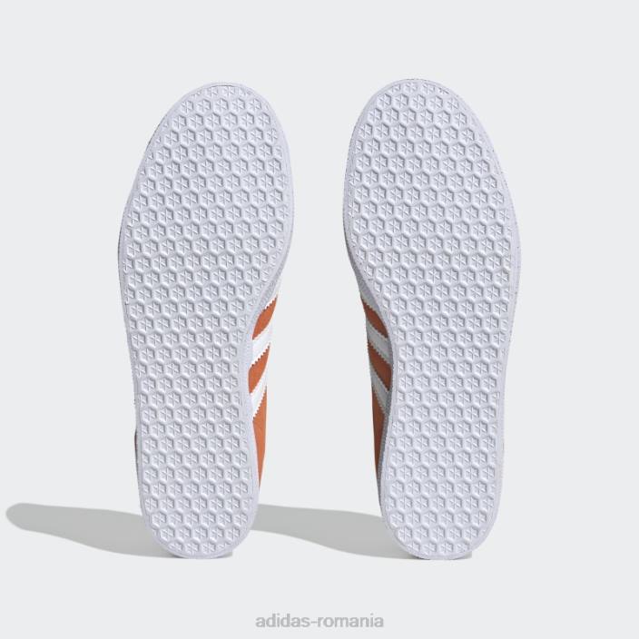 Adidas pantofi gazelle portocalii femei portocaliu/alb/auriu metalic 2JBN8371