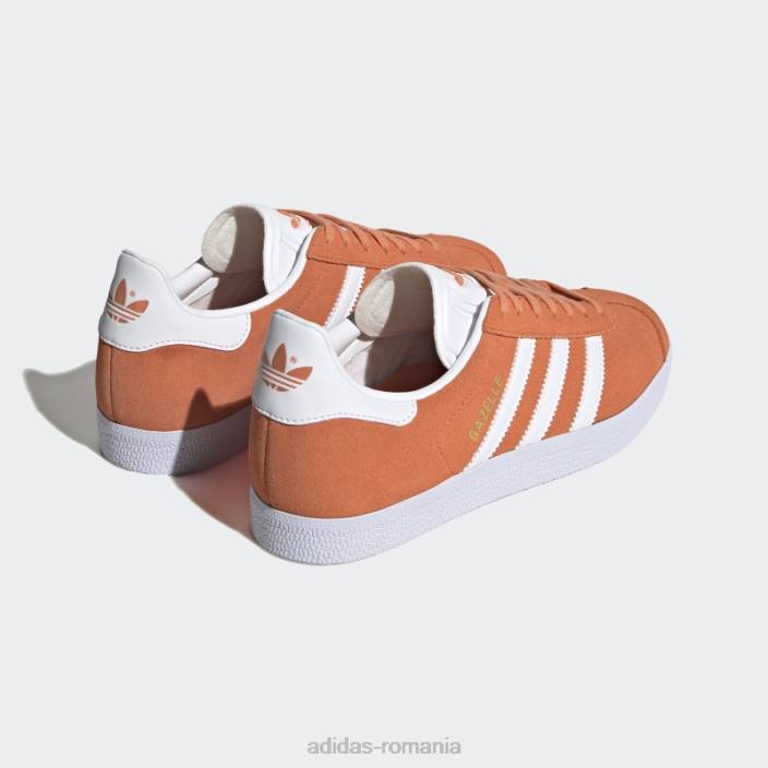 Adidas pantofi gazelle portocalii femei portocaliu/alb/auriu metalic 2JBN8371