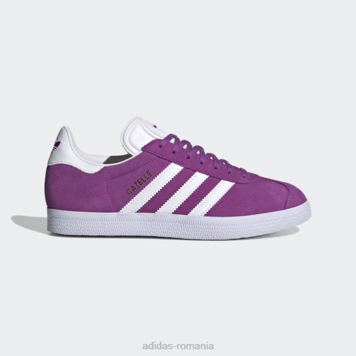 Adidas pantofi gazelle violet femei violet/alb/auriu 2JBN8497