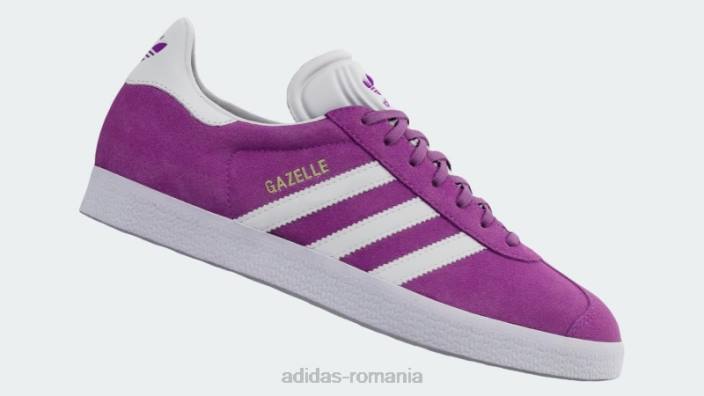 Adidas pantofi gazelle violet femei violet/alb/auriu 2JBN8497