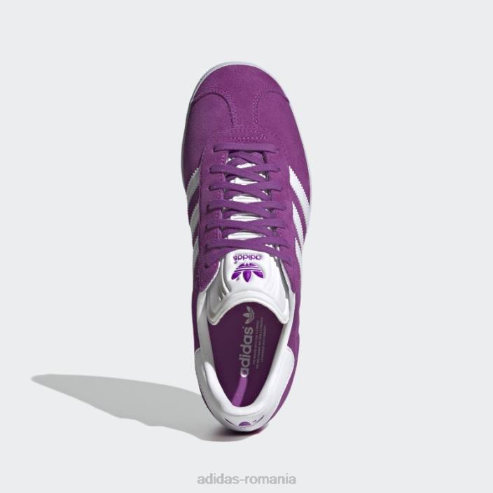 Adidas pantofi gazelle violet femei violet/alb/auriu 2JBN8497