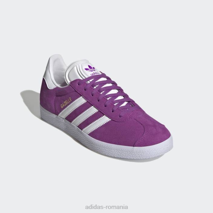Adidas pantofi gazelle violet femei violet/alb/auriu 2JBN8497
